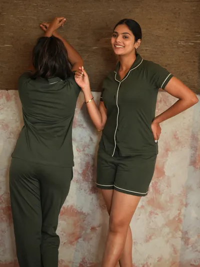 JADE 3PCS COTTON MODAL PYJAMA SET
