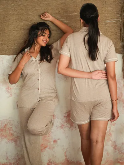 ECRU 3PCS PYJAMA SET